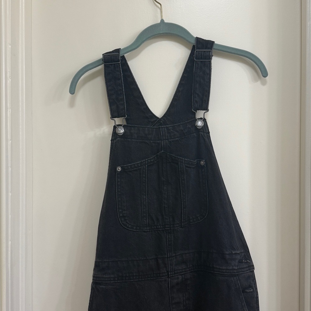 Old Navy Black Denim Overalls